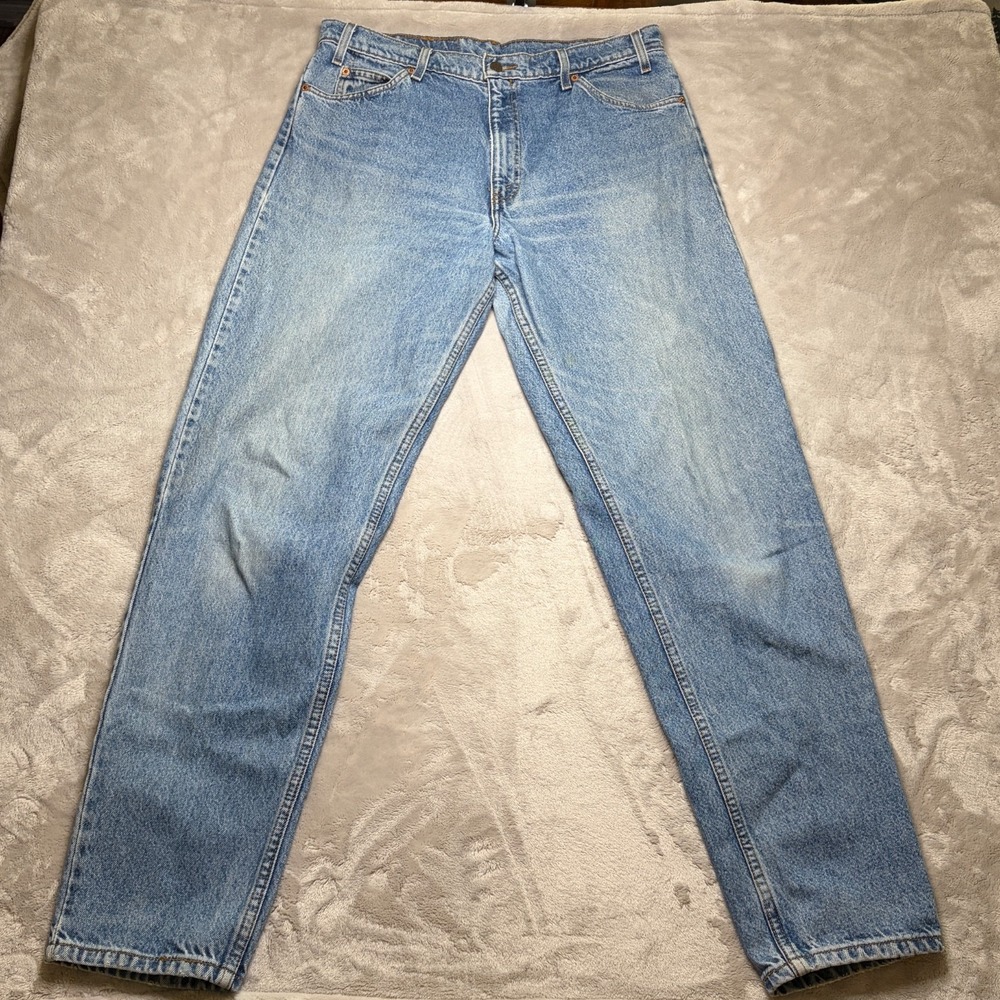 Vtg Levis 550 Relaxed Fit Jeans (Fits 34x33) Blue Orange Tab 80s 90s Taper